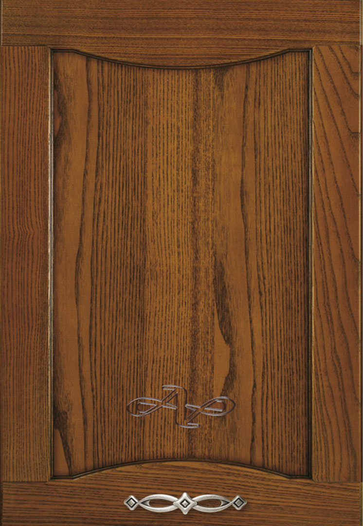 Finishes - walnut stained brushed ash doors - code. 2453D