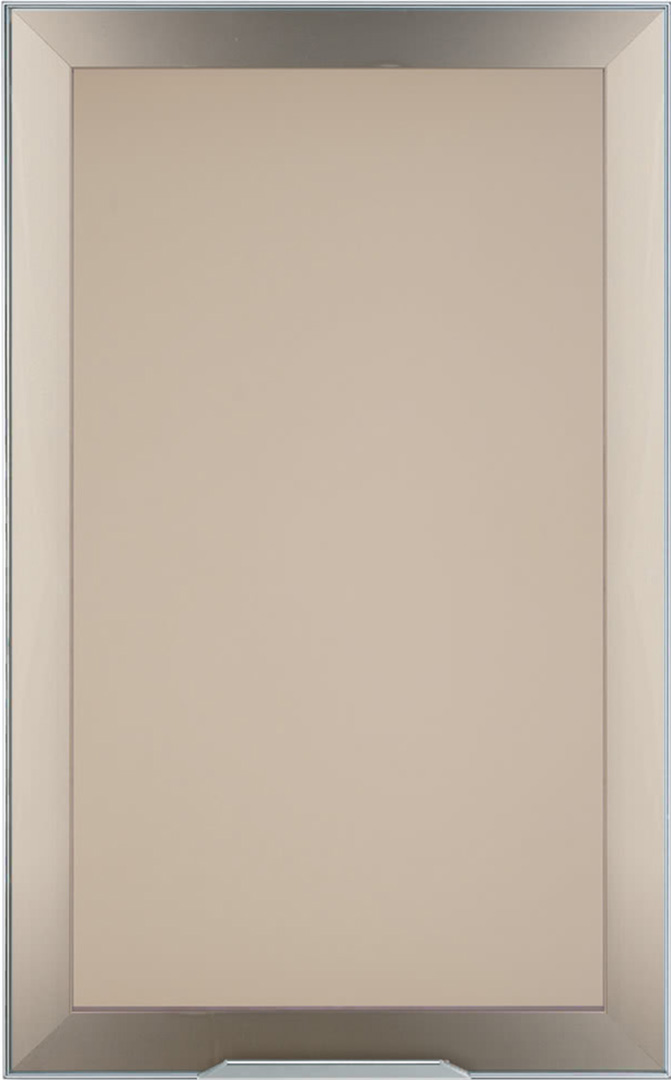 Finishes - Door with aluminium frame brill finish, stop-sol glass - code. 416M